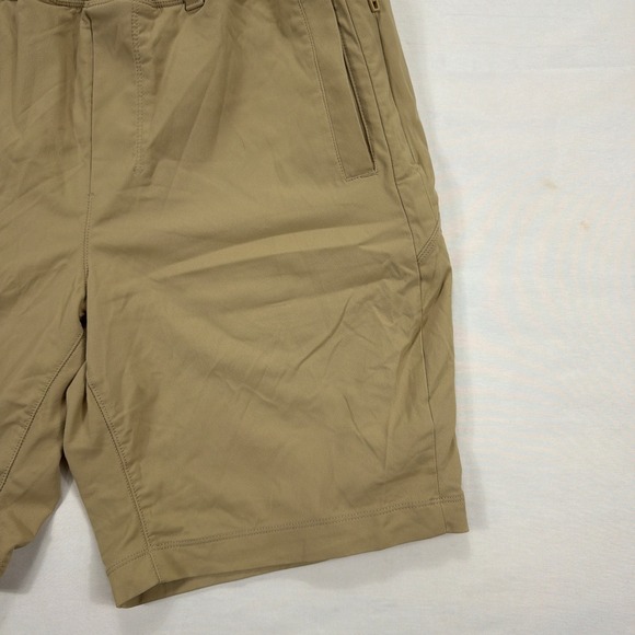 Birddogs Gym Shorts Lined Khaki Tan Nylon Stretch Athletic Mens Size M Long - Picture 3 of 10